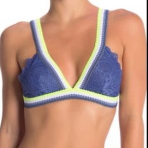 Free People Mika Colorblock Lace Bralette M